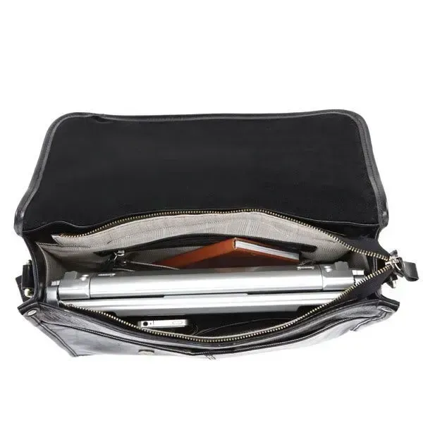 Портфель Vintage 14064 шкіряний Чорний