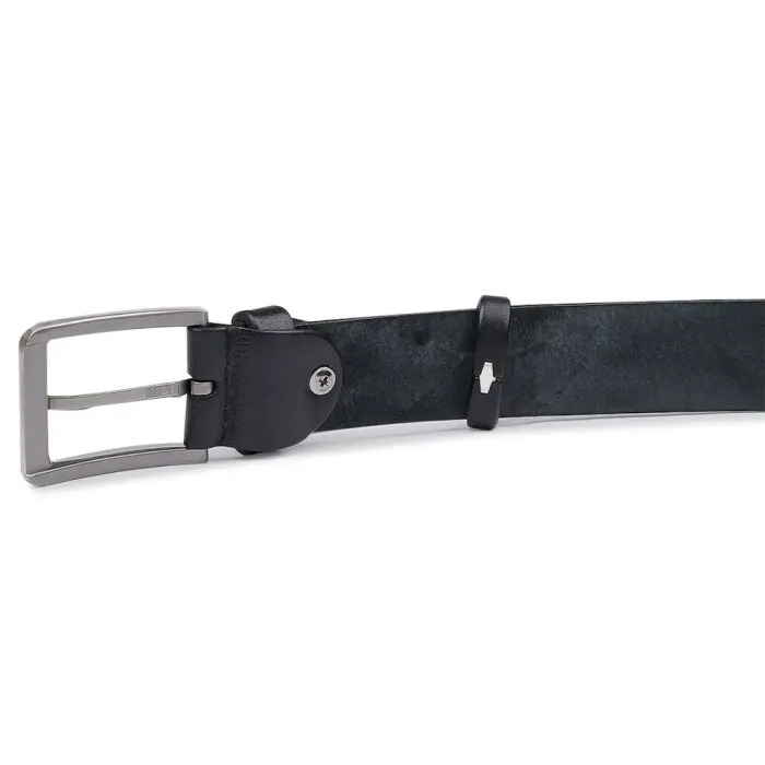 Кожаный батальный мужской ремень Vintage 20719 Черный