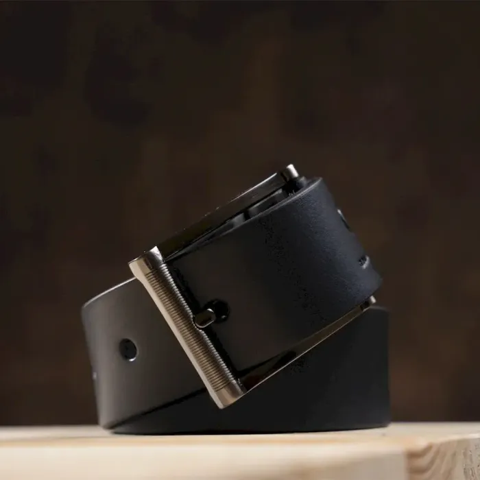 Шкіряний ремінь брючний GRANDE PELLE 00866 Синій