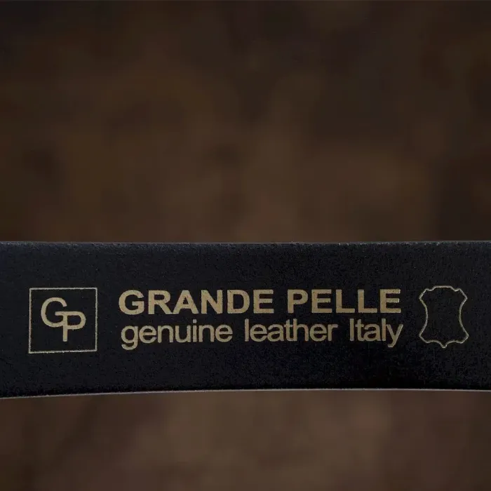 Шкіряний ремінь брючний GRANDE PELLE 00866 Синій