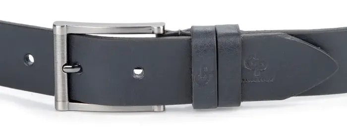 Шкіряний ремінь брючний GRANDE PELLE 00866 Синій