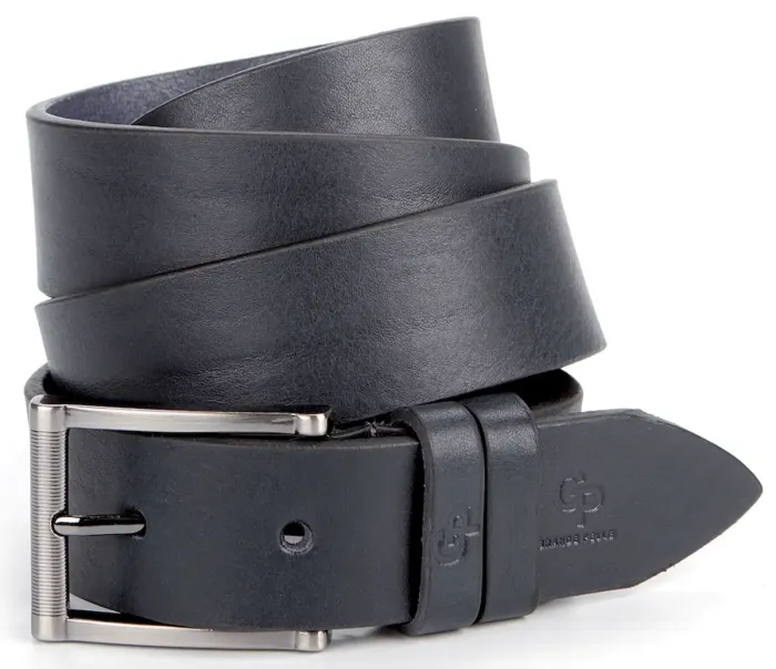 Шкіряний ремінь брючний GRANDE PELLE 00866 Синій