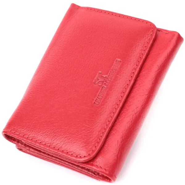 Шкіряний яскравий гаманець ST Leather 22505 Червоний