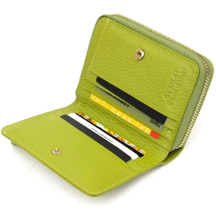 Кожаный кошелек для женщин Guxilai 19401 Салатовый