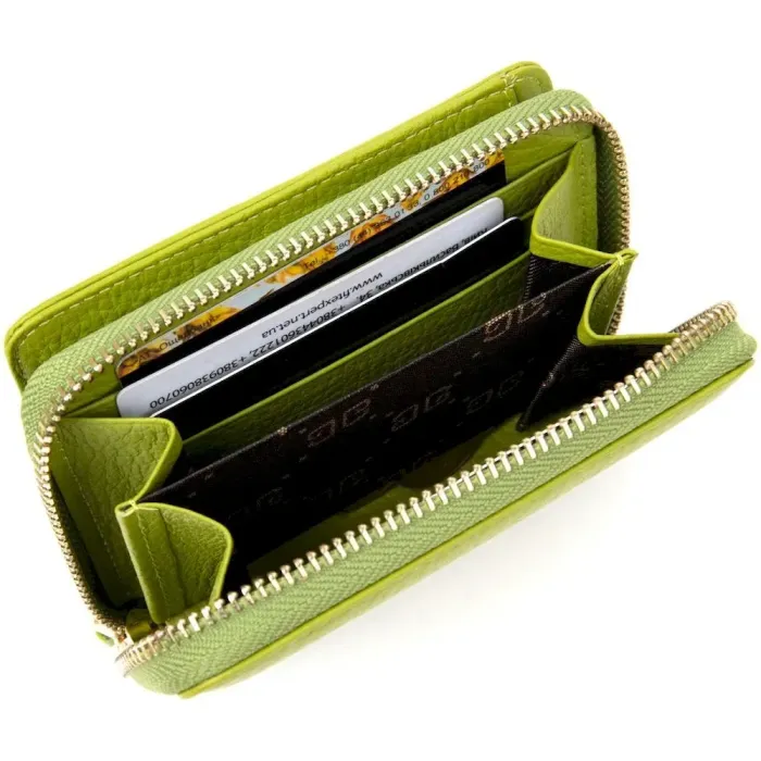 Кожаный кошелек для женщин Guxilai 19401 Салатовый
