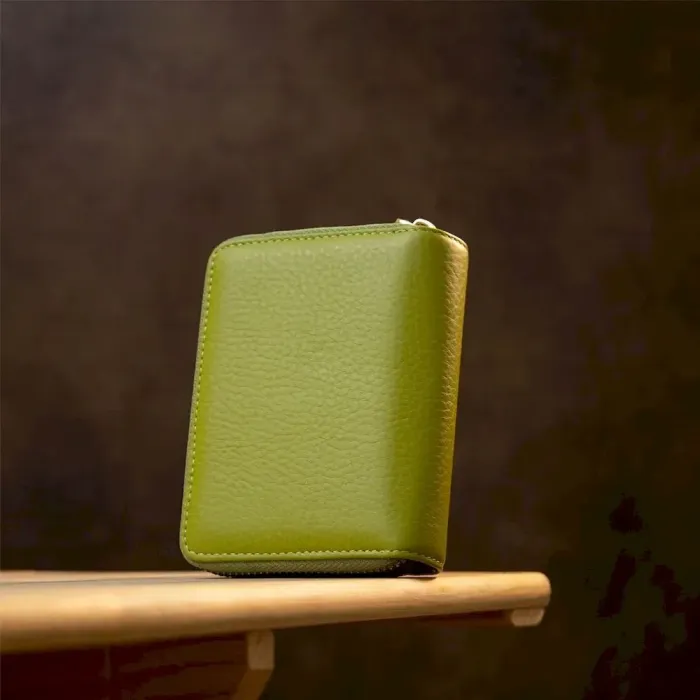 Кожаный кошелек для женщин Guxilai 19401 Салатовый