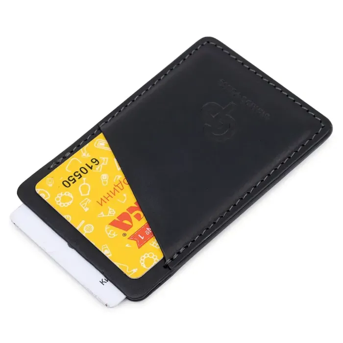 Шкіряний маленький картхолдер GRANDE PELLE 11529 Чорний