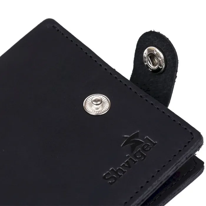Шкіряний чоловічий гаманець Shvigel 16432 Чорний