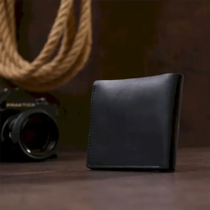 Шкіряний чоловічий гаманець Shvigel 16432 Чорний