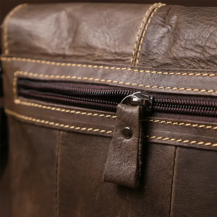 Шкіряний чоловічий месенджер Vintage 14849