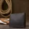 Шкіряний чоловічий затискач для грошей GRANDE PELLE 11543 Коричневий