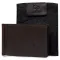 Шкіряний чоловічий затискач для грошей з монетницею GRANDE PELLE 11547 Коричневий