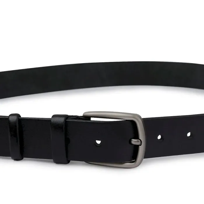 Кожаный практичный мужской ремень Vintage 20741 Черный