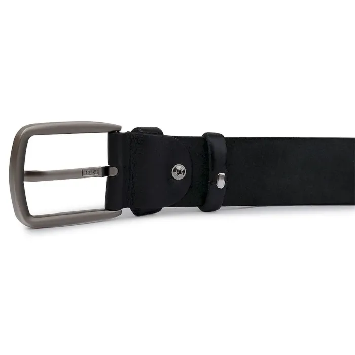 Кожаный практичный мужской ремень Vintage 20741 Черный