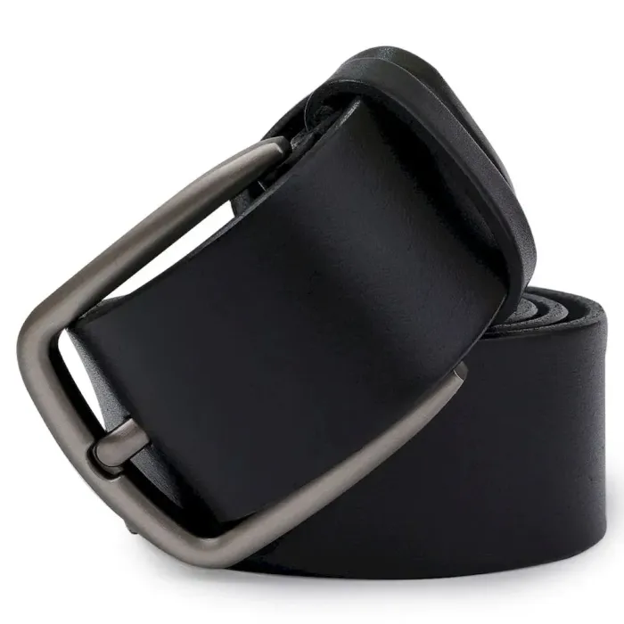Кожаный практичный мужской ремень Vintage 20741 Черный