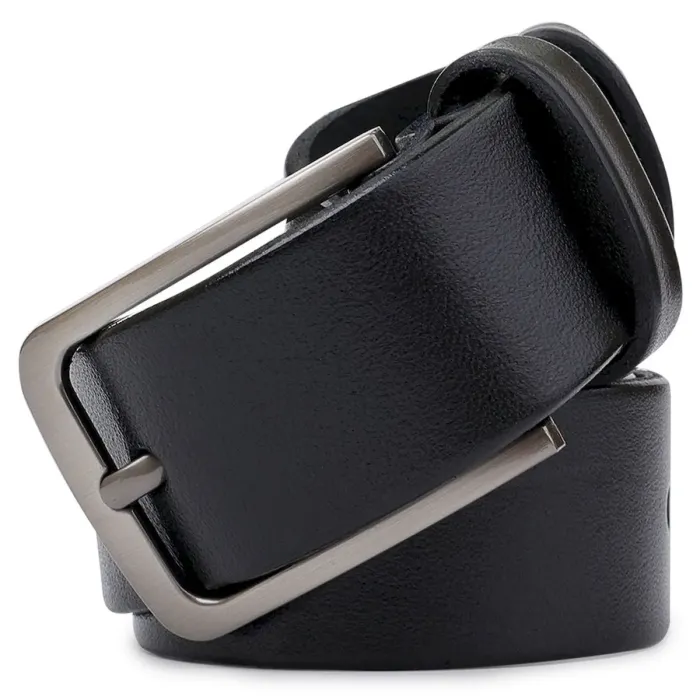 Кожаный ремень для мужчин Vintage 20721 Черный