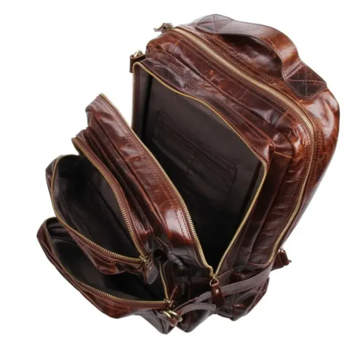 Рюкзак трансформер 2 в 1 шкіряний Vintage 20207