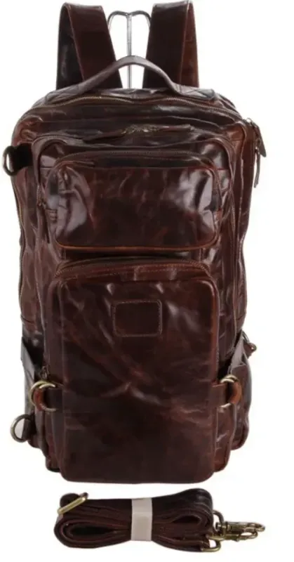 Рюкзак трансформер 2 в 1 шкіряний Vintage 20207