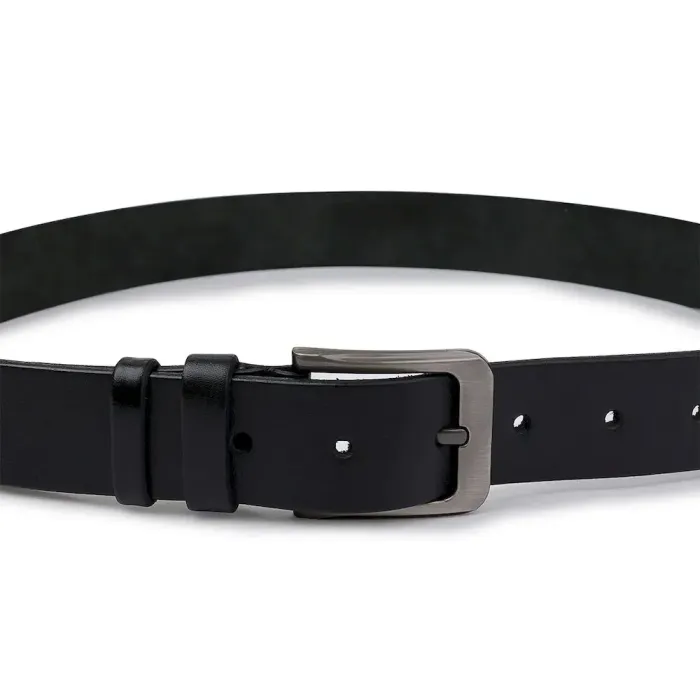 Кожаный стильный мужской ремень Vintage 20745 Черный