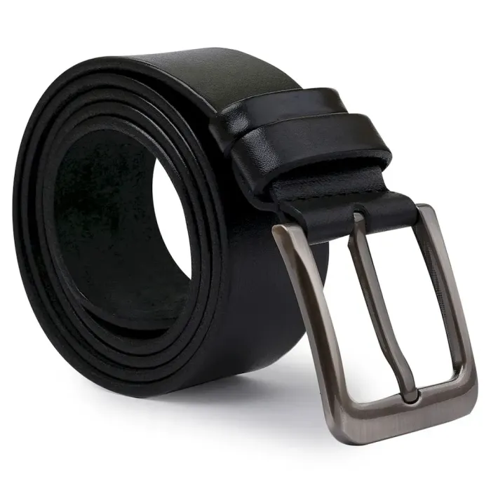 Кожаный стильный мужской ремень Vintage 20745 Черный