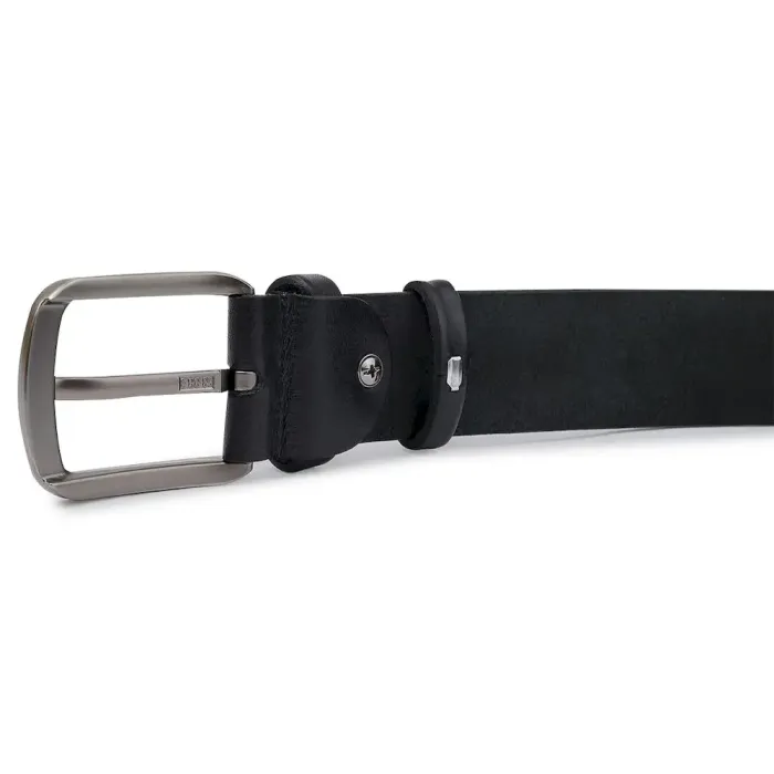 Кожаный стильный ремень для мужчин Vintage 20725 Черный