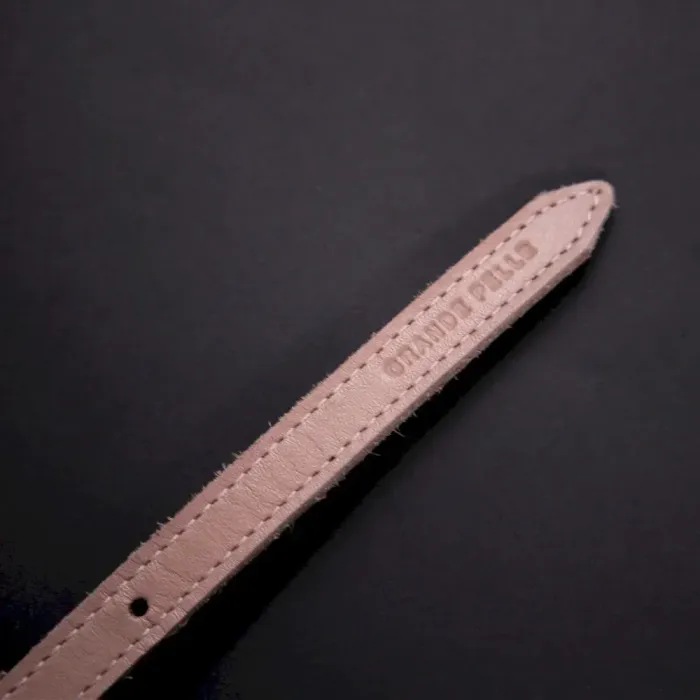 Шкіряний тонкий жіночий ремінь GRANDE PELLE 11372 Рожевий