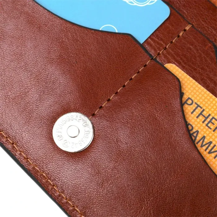 Шкіряний вертикальний купюрник GRANDE PELLE 11213 Коричневий