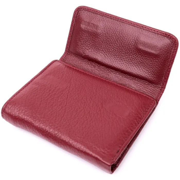 Шкіряний жіночий гаманець із монетницею ST Leather 19480 Бордовий