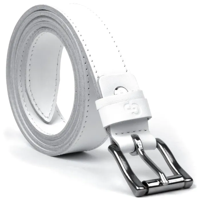 Кожаный женский ремень GRANDE PELLE 11373 Белый