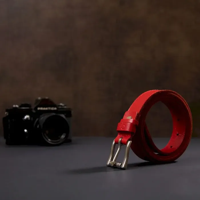 Шкіряний жіночий ремінь GRANDE PELLE 11375 Червоний