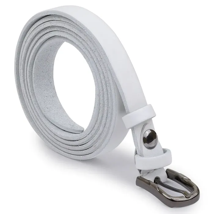 Шкіряний жіночий ремінь Vintage 20754 Білий