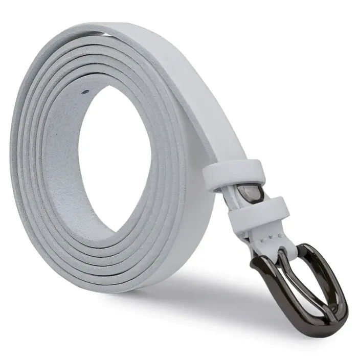 Шкіряний жіночий ремінь Vintage 20762 Білий