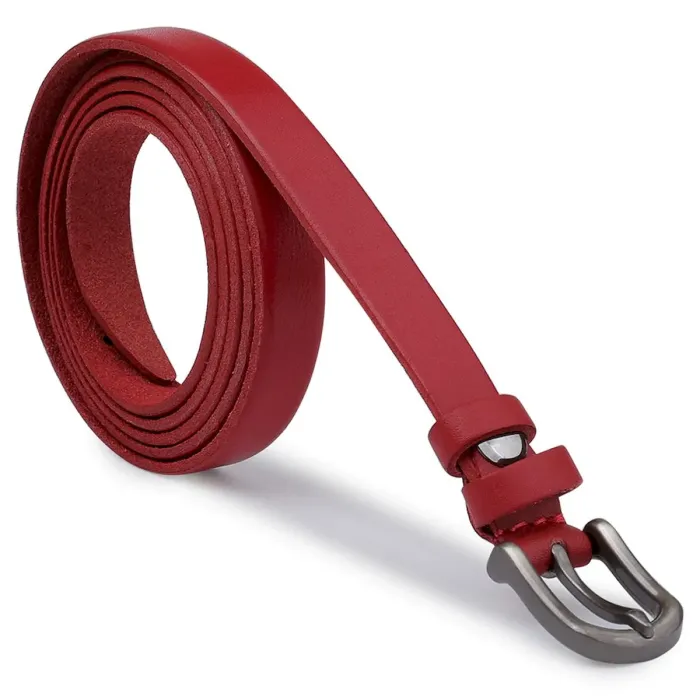 Шкіряний жіночий ремінь Vintage 20768 Червоний