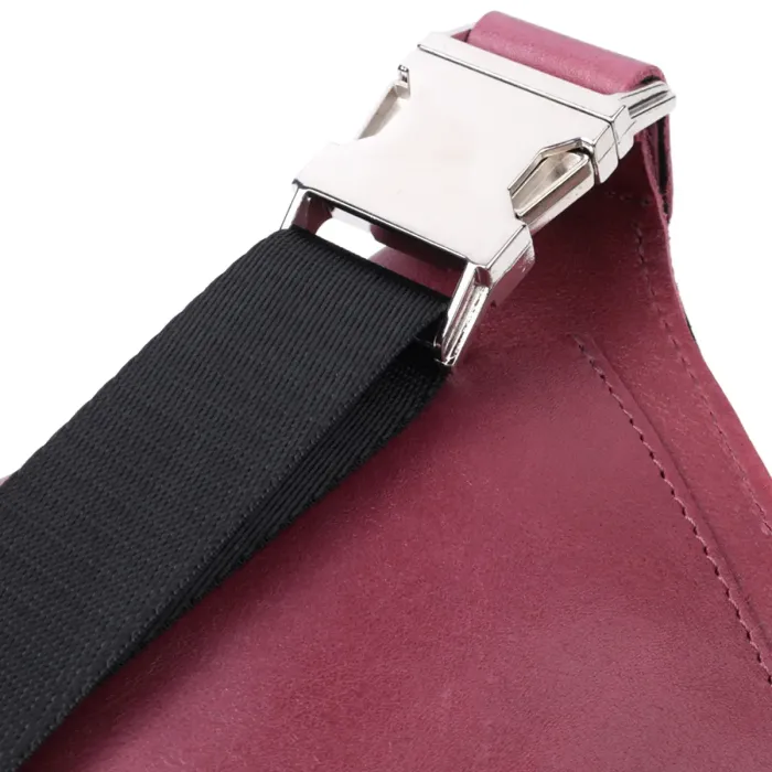 Красива бананка для жінок із натуральної шкіри GRANDE PELLE 22815 Рожевий