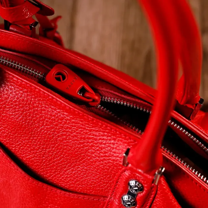 Красива яскрава сумка жіноча KARYA 20937 шкіряна Червоний