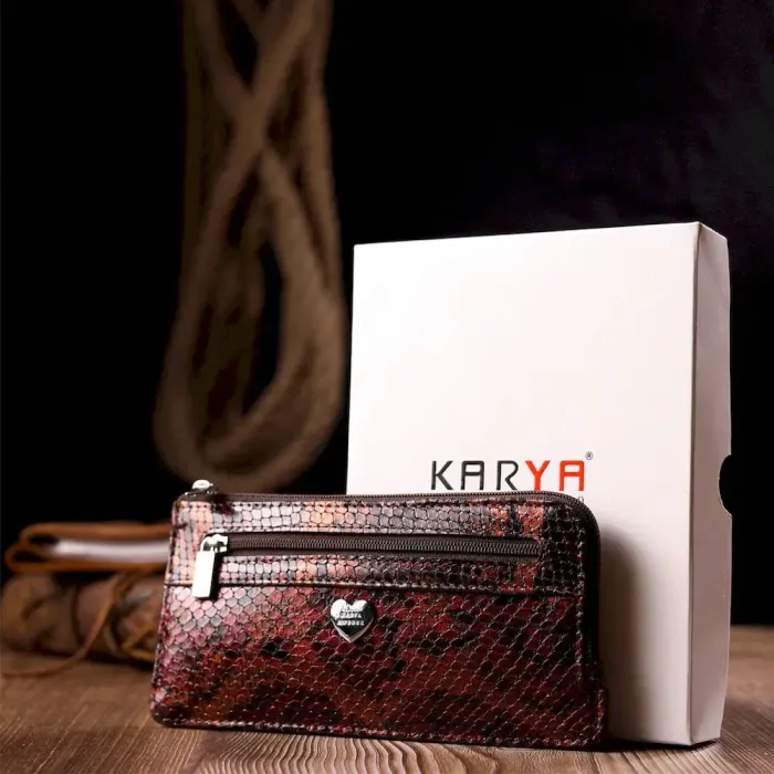 Красива ключниця з натуральної фактурної шкіри KARYA 21198