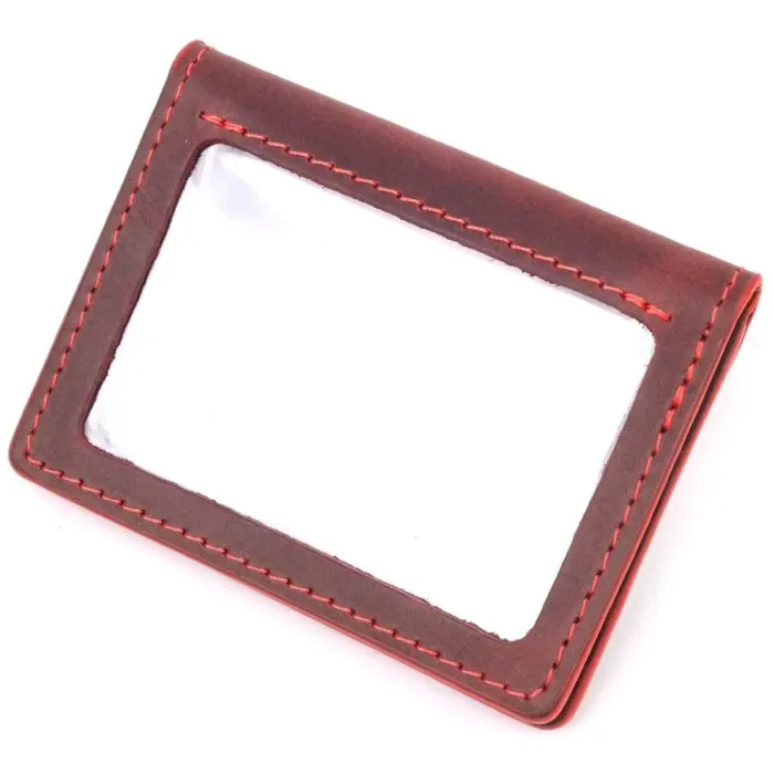 Красивая обложка на документы для женщин в винтажной коже Сердце GRANDE PELLE 16713 Бордовая