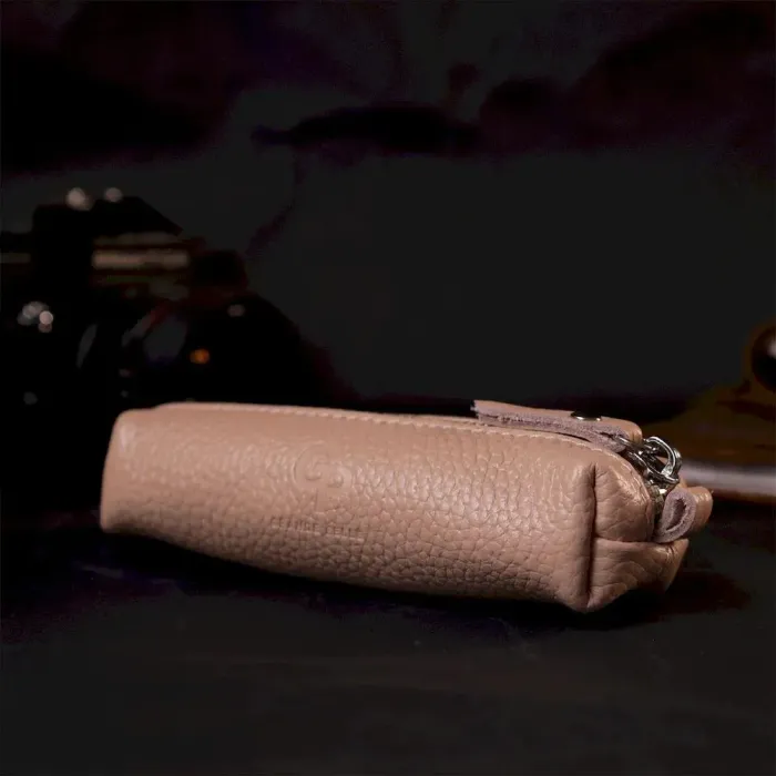 Красива жіноча шкіряна ключниця GRANDE PELLE 11638 Рожевий