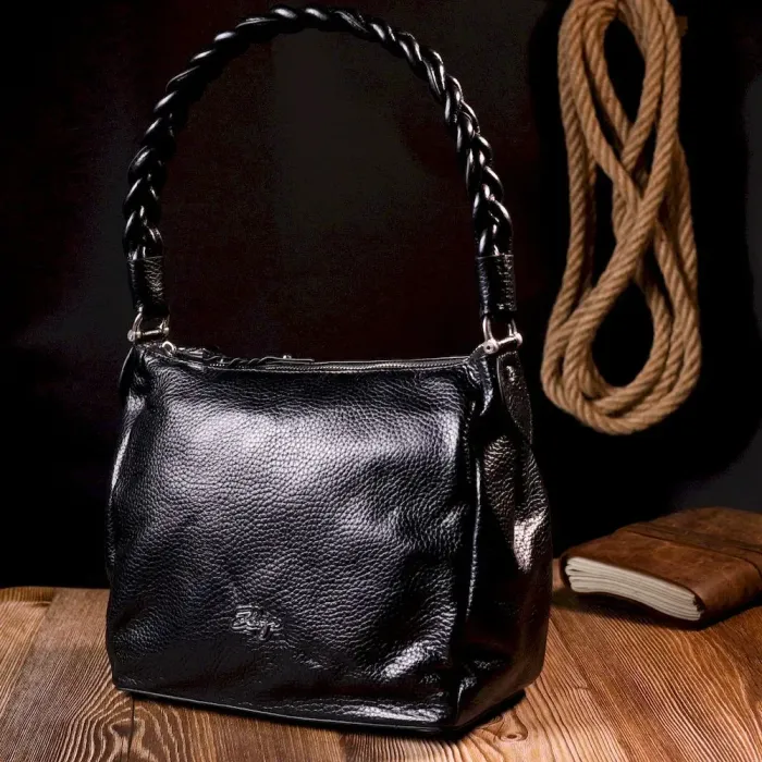 Красива сумка жіноча KARYA 20868 шкіряна Чорний