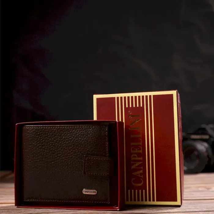 Гарний горизонтальний гаманець для чоловіків з натуральної шкіри флотар CANPELLINI 21891