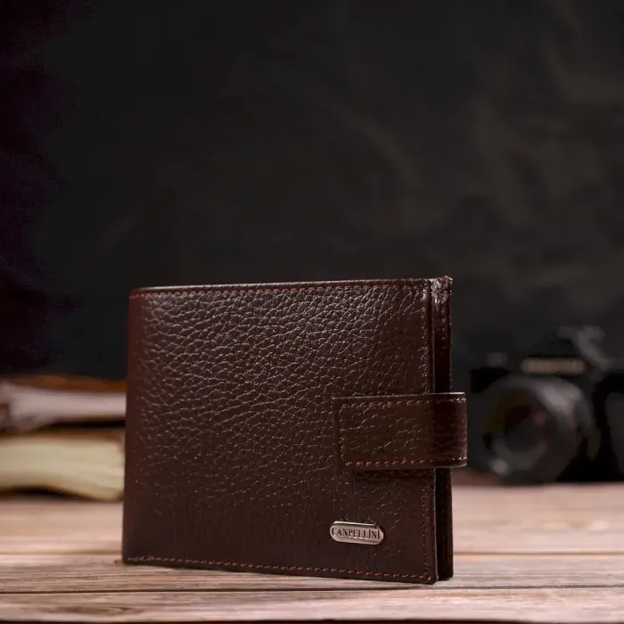 Гарний горизонтальний гаманець для чоловіків з натуральної шкіри флотар CANPELLINI 21891