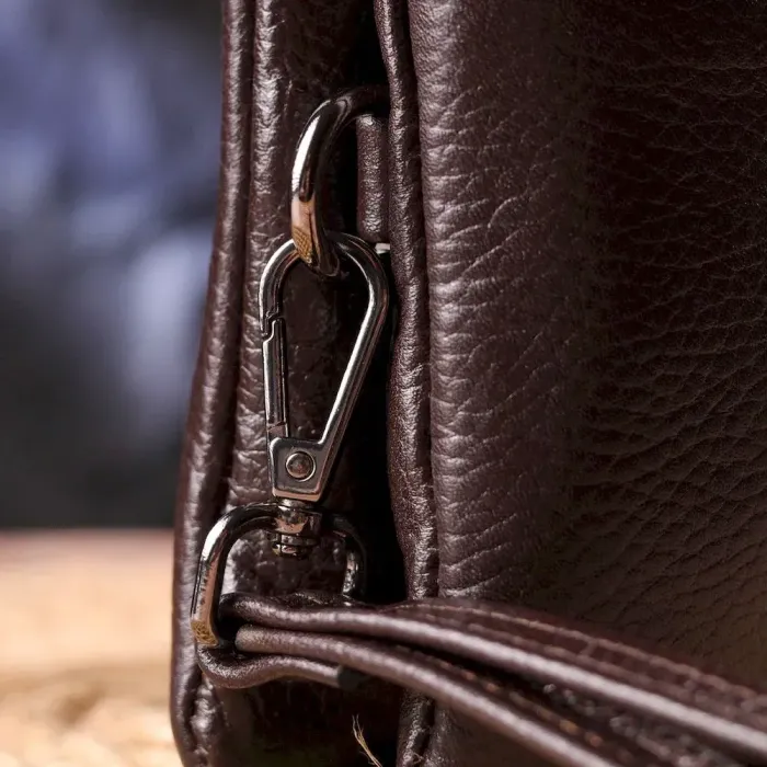 Красивий клатч для чоловіків з натуральної зернистої шкіри CANPELLINI 21553 Коричневий