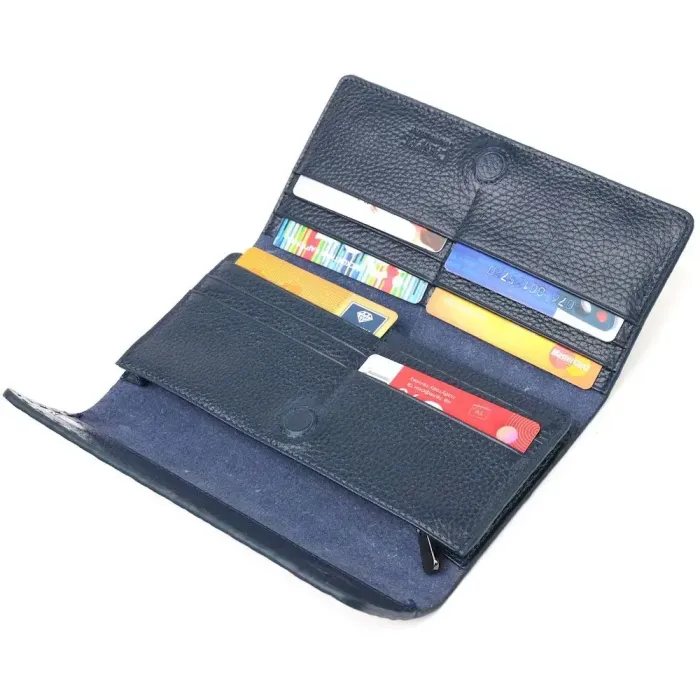 Красивый вместительный женский кошелек из натуральной кожи с тиснением под змею CANPELLINI 21663 Разноцветный