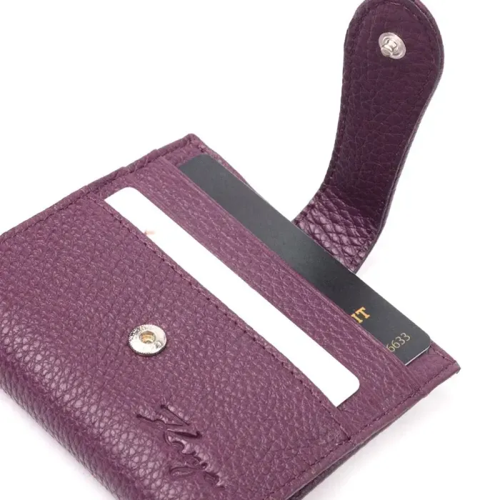 Красивый женский бумажник из натуральной кожи KARYA 20944 Сиреневый