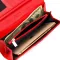 Красивый женский кошелек из натуральной лакированной фактурной кожи под крокодила KARYA 21033 Красный