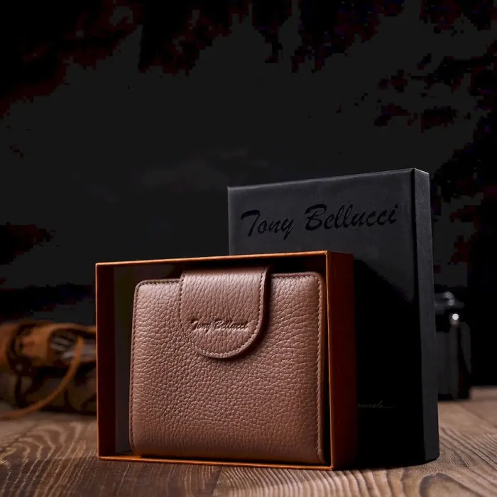 Красивий жіночий гаманець ніжного кольору з натуральної шкіри Tony Bellucci 22020