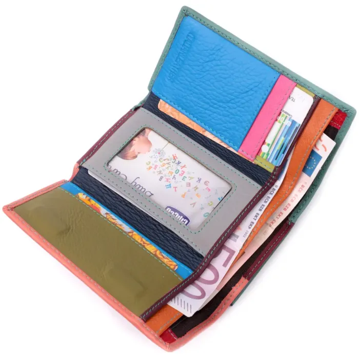 Красивий жіночий шкіряний гаманець у три складання ST Leather 19441