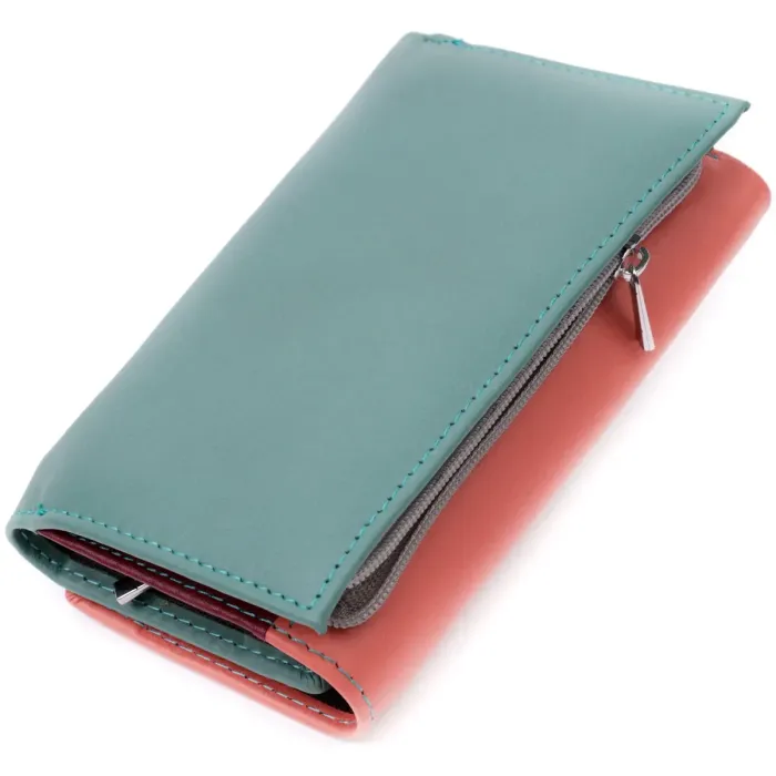 Красивий жіночий шкіряний гаманець у три складання ST Leather 19441