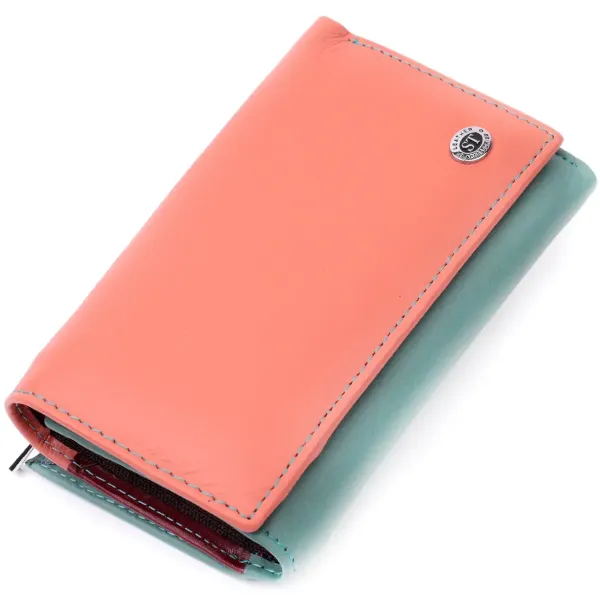 Красивий жіночий шкіряний гаманець у три складання ST Leather 19441