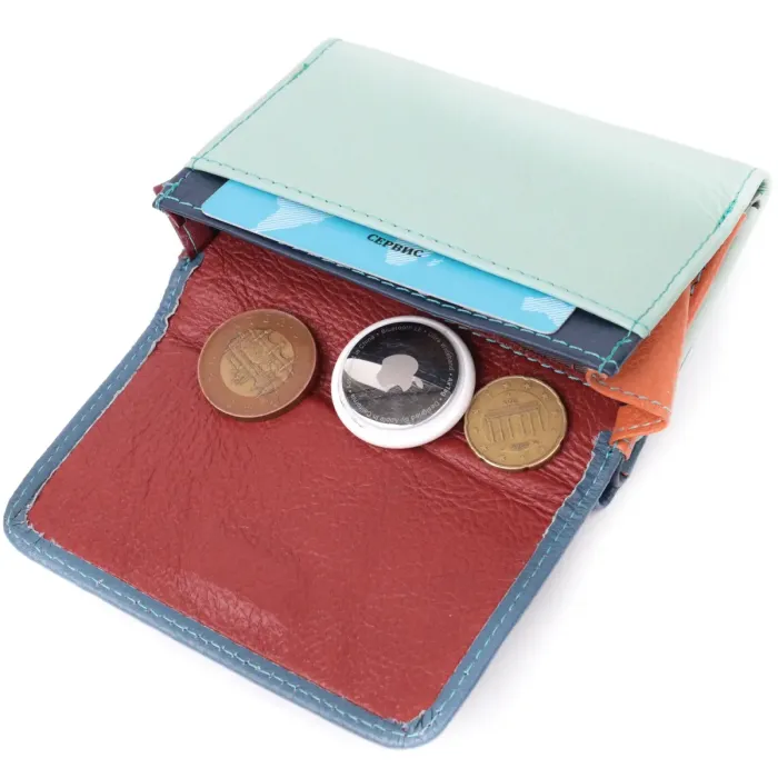 Барвистий жіночий гаманець із натуральної шкіри ST Leather 22493